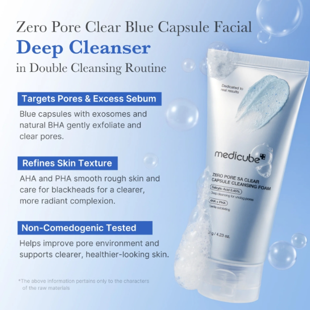Medicube - Zero Pore SA Clear Capsule Cleansing Foam at Skin Junction Australia