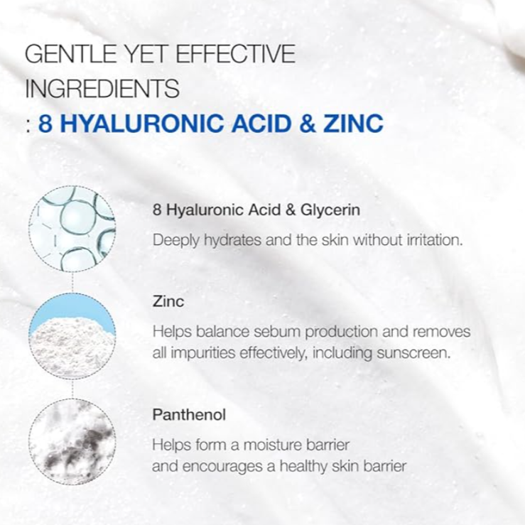 Anua - 8 Hyaluronic Acid Hydrating Gentle Foaming Cleanser at Skin Junction Australia