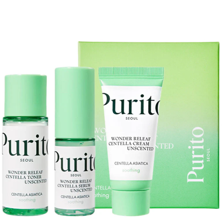 Purito Seoul- Wonder Releaf Centella Mini Kit Unscented at Skin Junction Australia