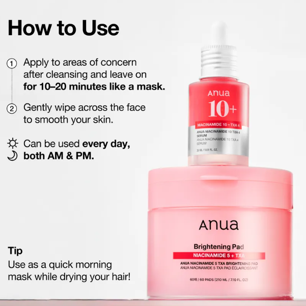 Anua – Niacinamide 5 TXA Brightening Pad at Skin Junction Australia