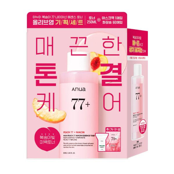 Anua - Peach 77 Niacin Essence Toner Special Set at Skin Junction Australia