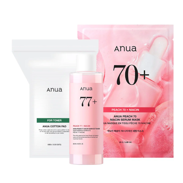 Anua - Peach 77 Niacin Essence Toner Special Set at Skin Junction Australia