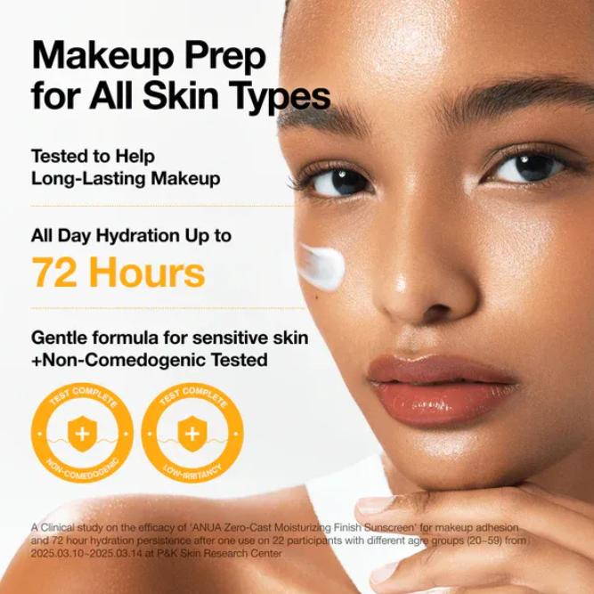 Anua - Zero-Cast Moisturizing Finish Sunscreen at Skin Junction Australia