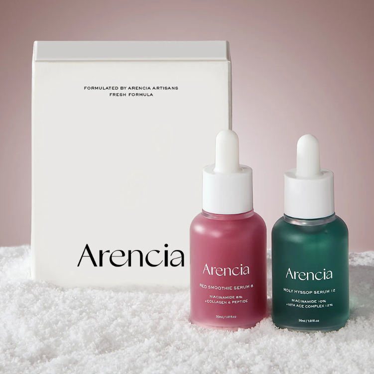 Arencia – Holy Hyssop Serum 12 & Red Smoothie Serum 8 Set at Skin Junction Australia