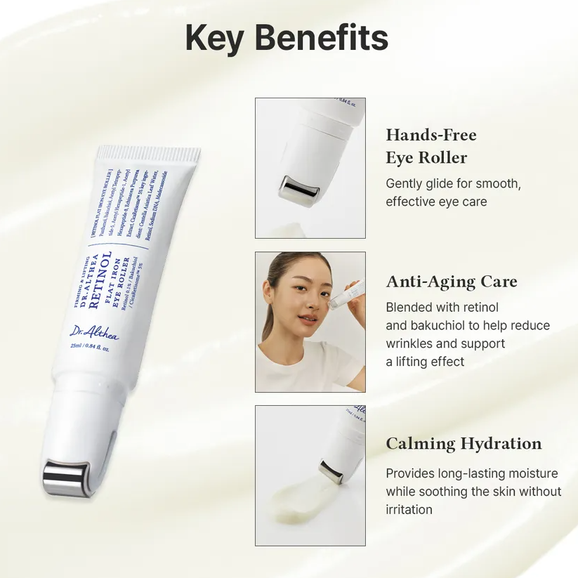 Dr. Althea - Retinol Flat Iron Eye Roller at Skin Junction Australia