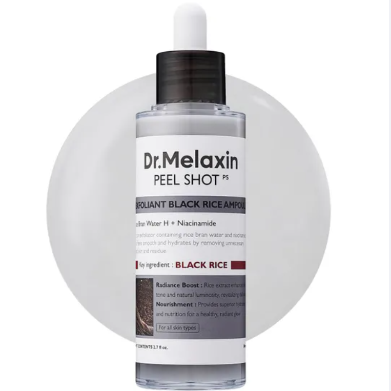 Dr.Melaxin - Peel Shot Exfoliant Black Rice Ampoule at Skin Junction Australia
