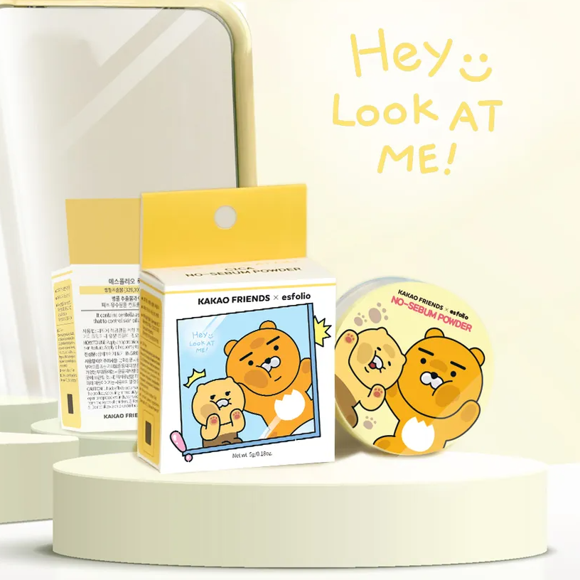 Esfolio - Look At Me Cica No-Sebum Powder KAKAO FRIENDS Edition at Skin Junction Australia