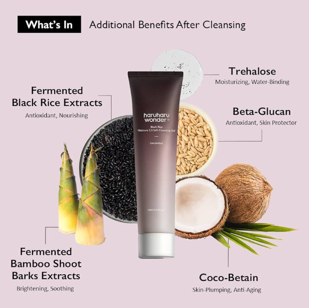 Haruharu Wonder - Black Rice Moisture 5.5 Soft Cleansing Gel 100ml at Skin Junction Australia