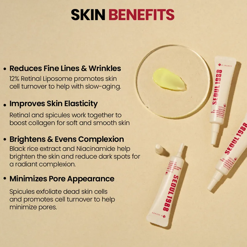 KSECRET - Seoul 1988 Advanced Shot: Retinal Liposome 12% + Black Rice at Skin Junction Australia