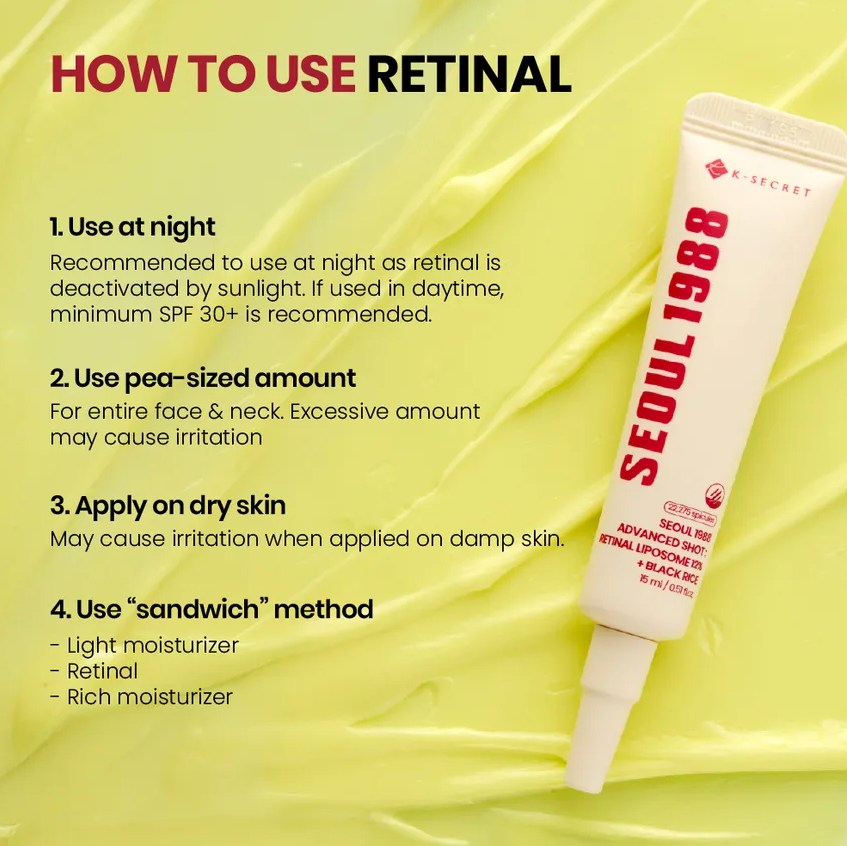 KSECRET - Seoul 1988 Advanced Shot: Retinal Liposome 12% + Black Rice at Skin Junction Australia