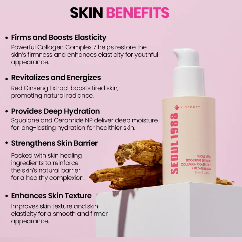 KSECRET - Seoul 1988 Boosting Serum: Collagen Complex 7 + Red Ginseng at Skin Junction Australia