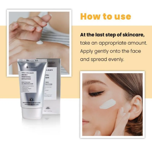 KSECRET – Vita Collagen Secret Whitening Sun Lotion [50ml] SPF 50+ PA++++ at Skin Junction Australia