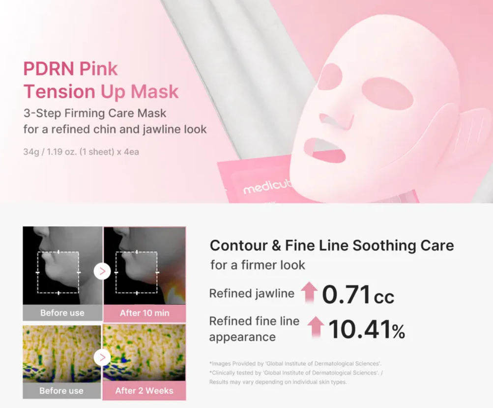 Medicube - PDRN Pink Tension Up Mask (4 sheets) at Skin Junction Australia