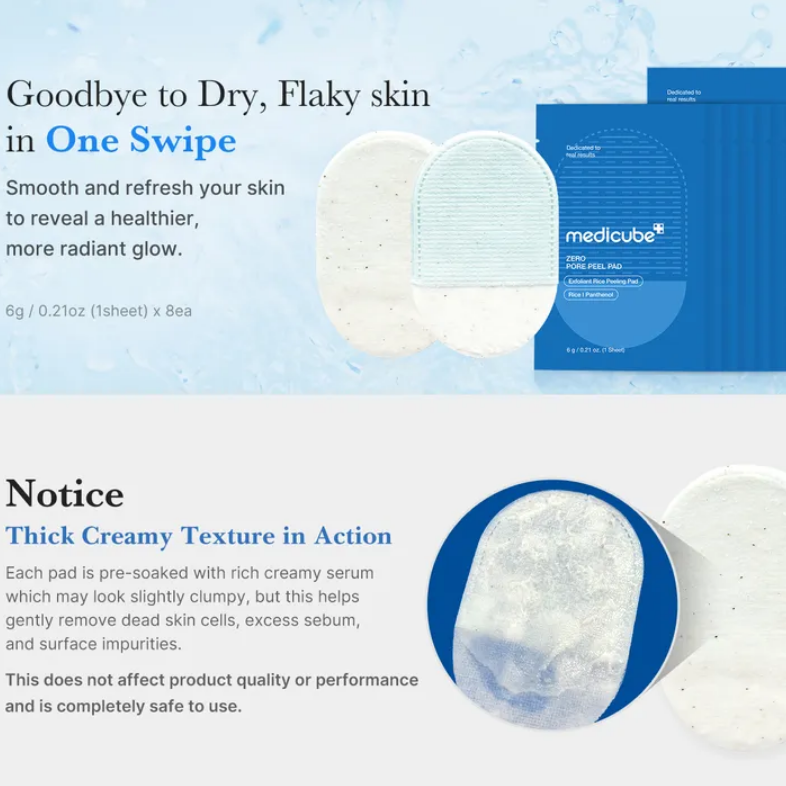 Medicube – Zero Pore Peel Pad Set [8 Pads] at Skin Junction Australia