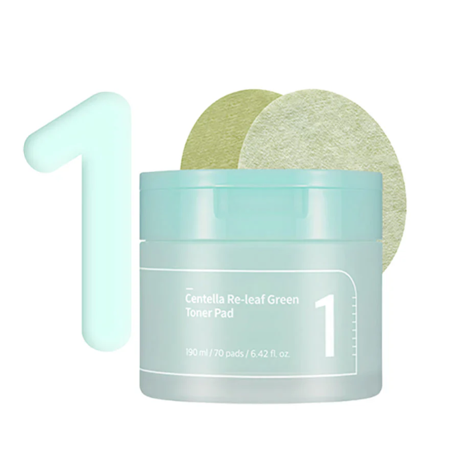 Numbuzin - No. 1 Centella Re-leaf Green Toner Pad at Skin Junction Australia