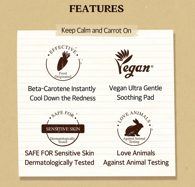 SKINFOOD - Carrot Carotene Calming Water Pad (60 pads)