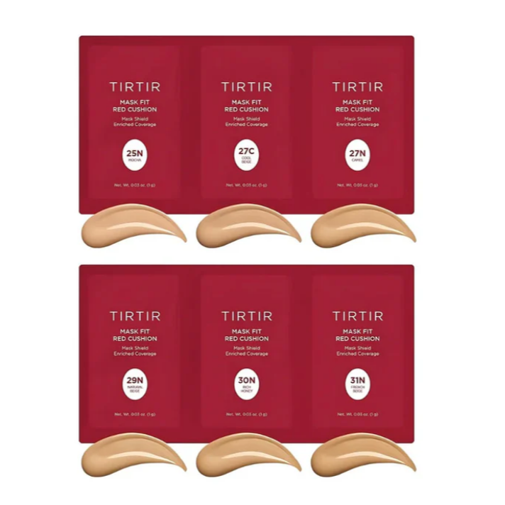 Tirtir - Mask Fit Red Cushion 6 Shade Trial Kit at Skin Junction Australia