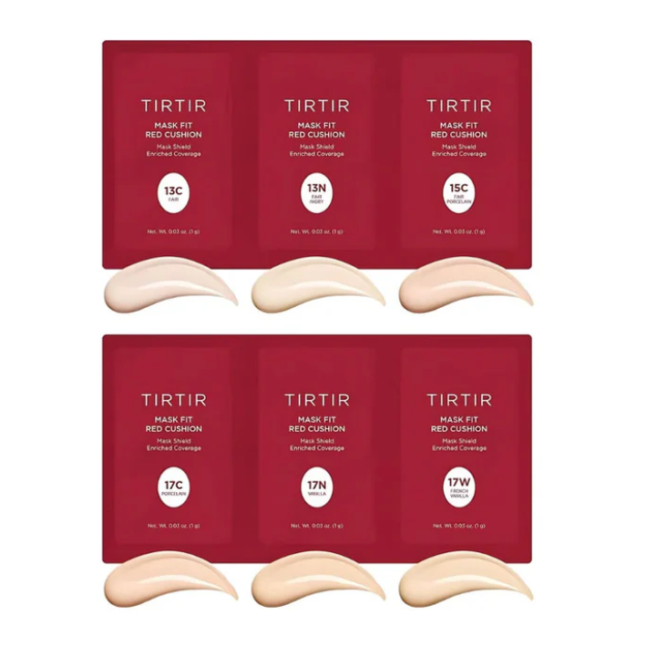 Tirtir - Mask Fit Red Cushion 6 Shade Trial Kit at Skin Junction