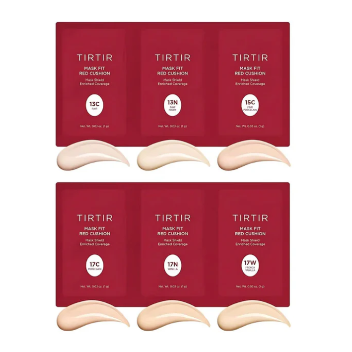 Tirtir - Mask Fit Red Cushion 6 Shade Trial Kit at Skin Junction Australia