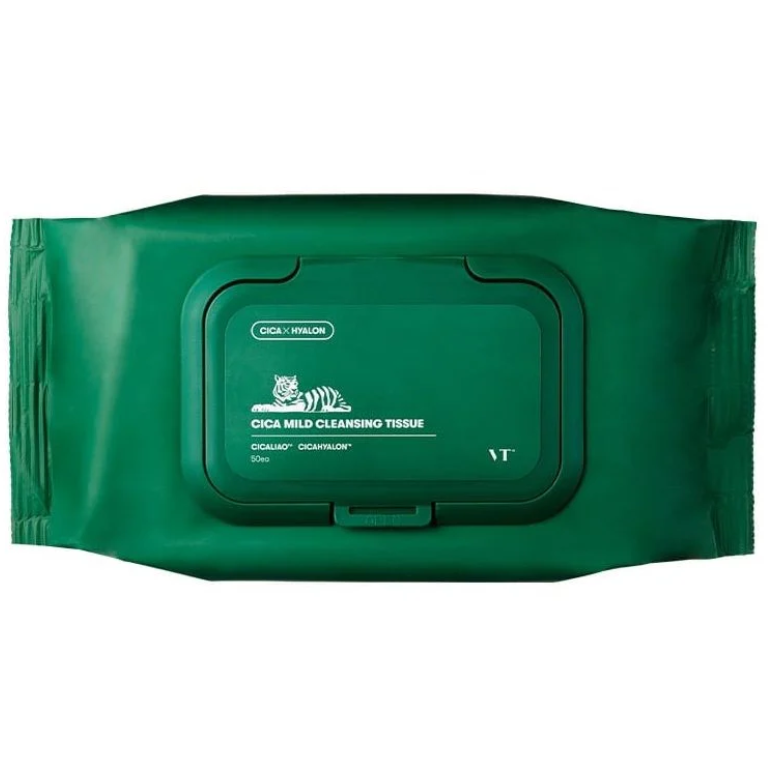 VT - Cica Mild Cleansing Tissue (50ea) at Skin Junction Australia