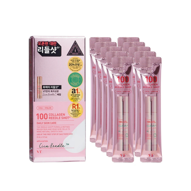 VT Cosmetics - 100 Collagen Reedle Shot Stick Pouch (2ml x10)